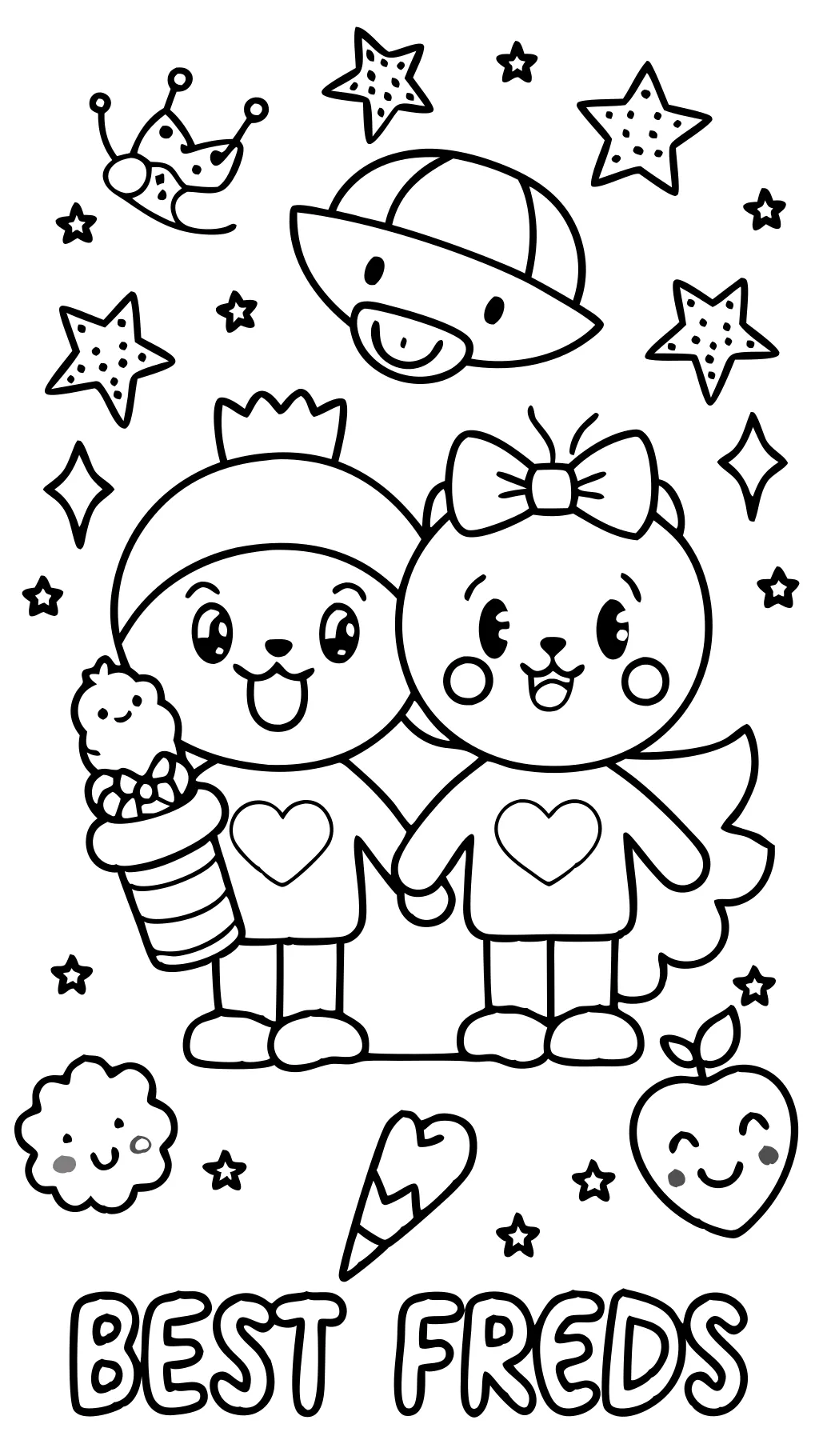 best friends printable coloring pages